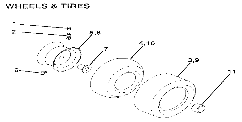 Craftsman 917255570 wheels & tires diagram