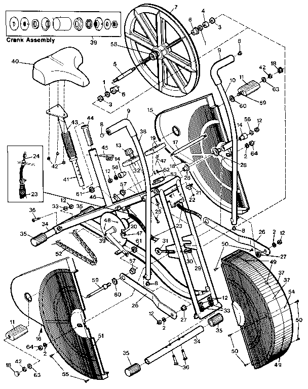 Weslo WL075012 unit parts diagram