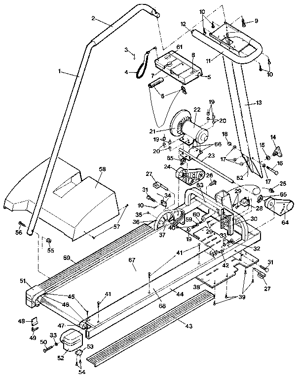 Weslo WL205010 unit parts diagram