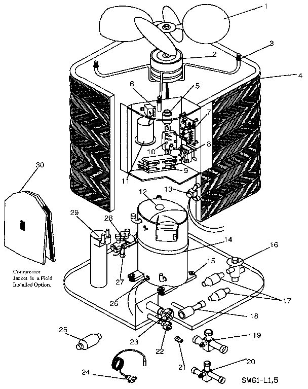 ICP CH5018QKB3 functional replacement parts diagram