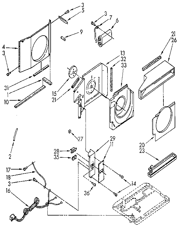 Kenmore 1068790512 air flow and control diagram
