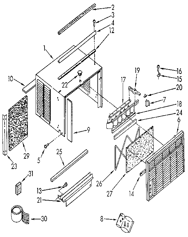 Kenmore 1068790512 cabinet diagram