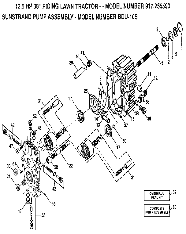Craftsman 917255590 pump assembly diagram