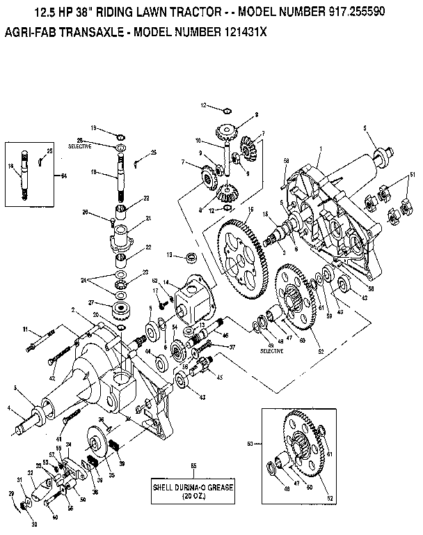 Craftsman 917255590 transaxle diagram
