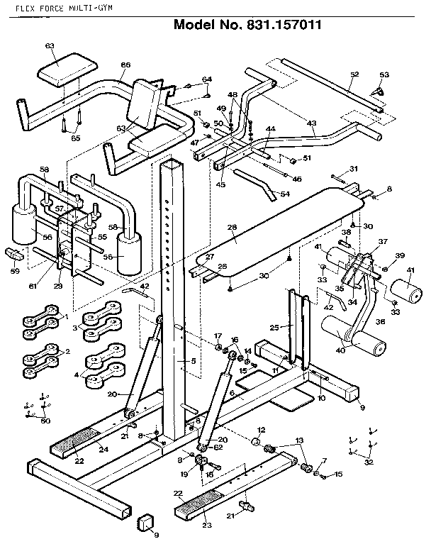 Lifestyler 831157011 unit parts diagram