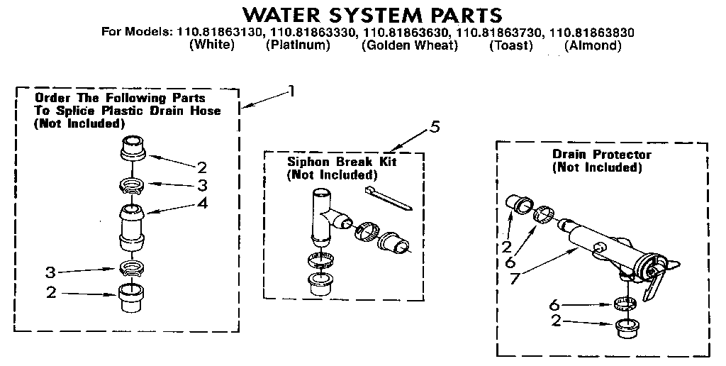 Kenmore 11081863330 water system diagram