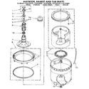 Kenmore 11081878820 agitator, basket and tub diagram