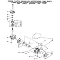 Kenmore 11081878820 brake, clutch, gearcase, motor and pump diagram