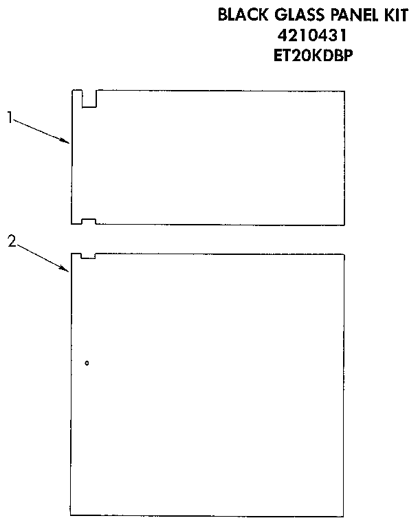 Whirlpool 4210431 door panel kit diagram