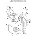 Kenmore 41799180810 washer- top and base diagram