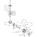 Kenmore 11081862320 brake, clutch, gearcase, motor and pump diagram