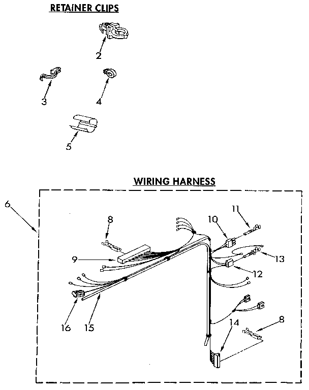 Kenmore 11081862320 wiring harness diagram
