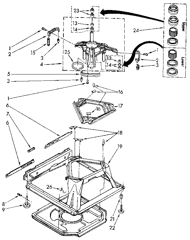 Kenmore 11081862320 machine base diagram