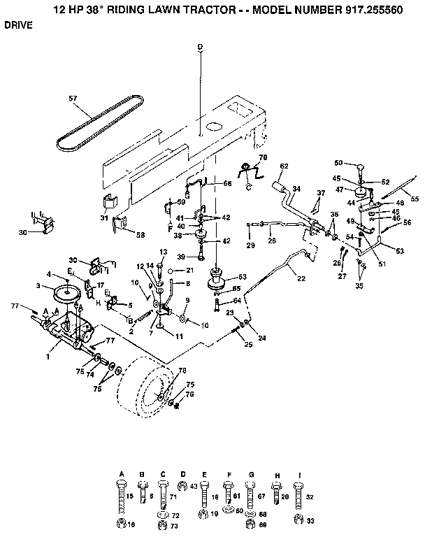 Craftsman 917255560 drive diagram