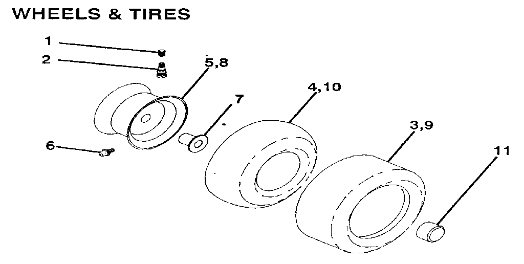 Craftsman 917257280 wheels & tires diagram