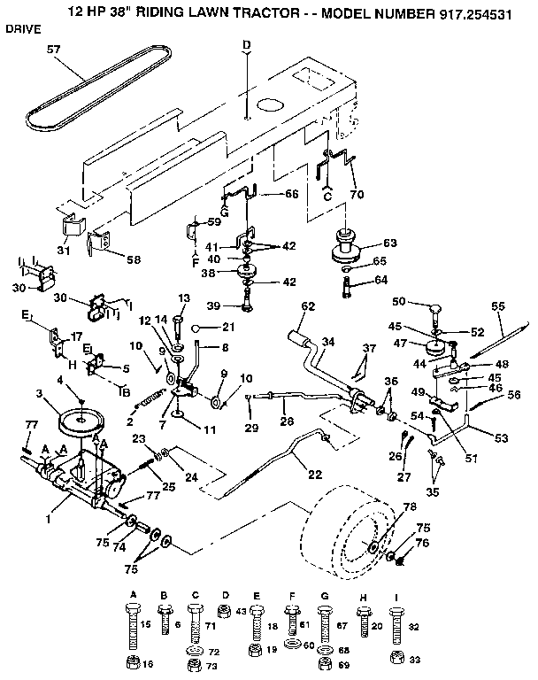 Craftsman 917254531 drive diagram