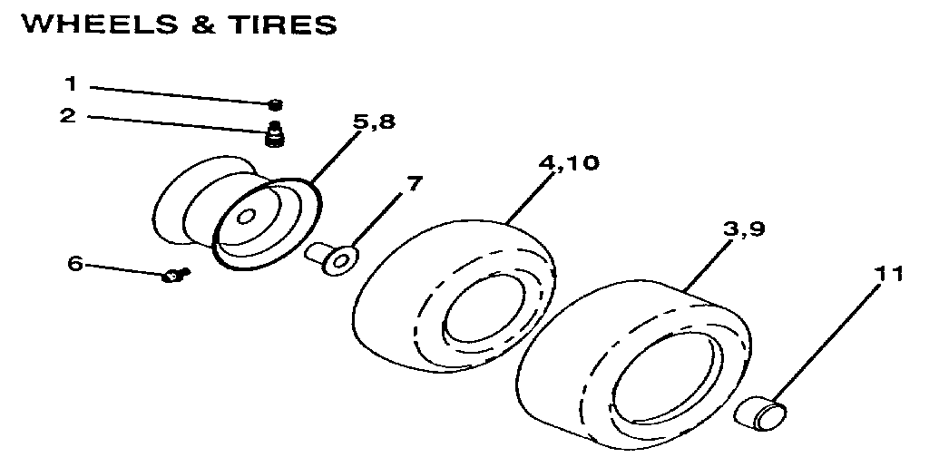 Craftsman 917254531 wheels & tires diagram