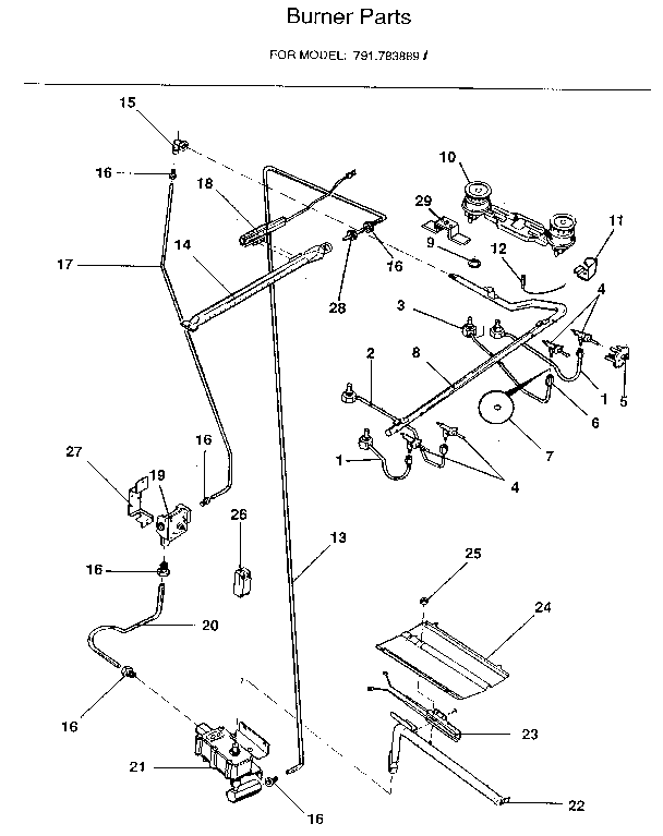 Kenmore 7917838891 burner diagram