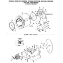 GE DDG7286 drum/heater/blower and drive diagram