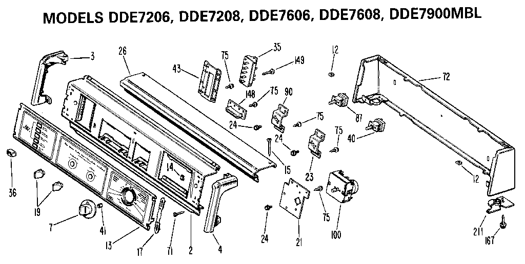 GE DDE7208 backsplash diagram