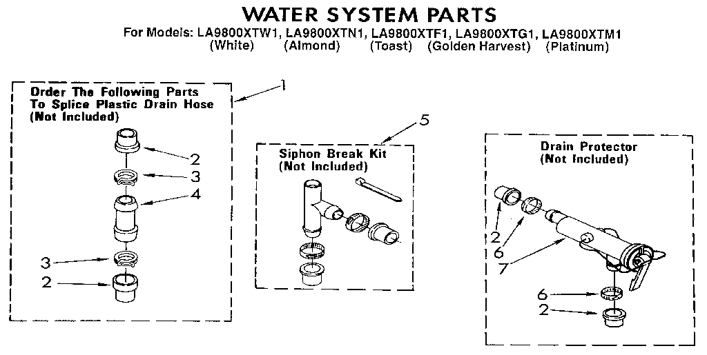 Whirlpool LA9800XTF1 water system diagram