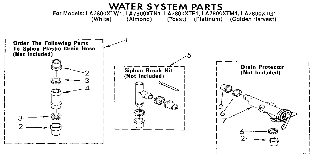 Whirlpool LA7800XTN1 water system diagram