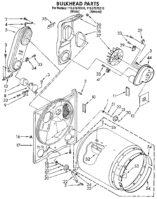 Sears 11087870910 bulkhead diagram