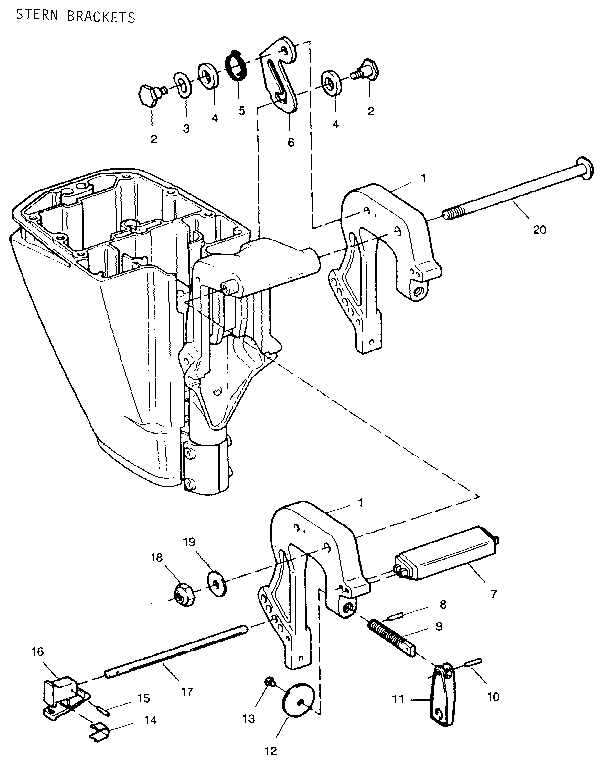 Craftsman 225581984 stern brackets diagram