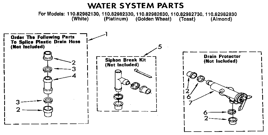 Kenmore 11082982330 water system diagram