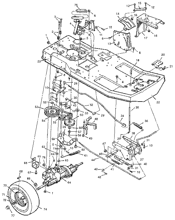 Craftsman 502255094 drive system diagram