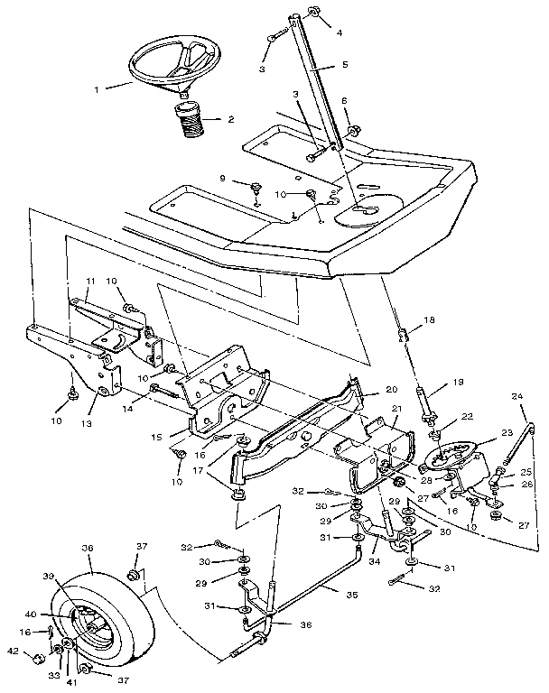 Craftsman 502255094 steering system diagram