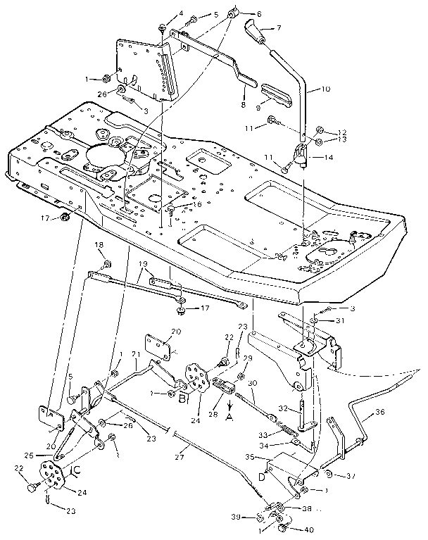 Craftsman 502255094 mower housing suspension diagram