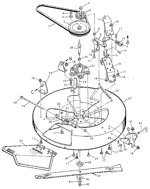 Craftsman 502255094 mower housing diagram