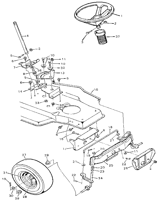 Craftsman 502255530 steering diagram