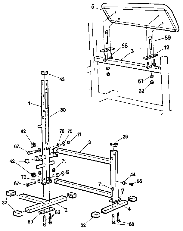 Lifestyler 15700 frame & backrest assemblies diagram