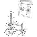 Weider E225 frame & backrest assemblies diagram