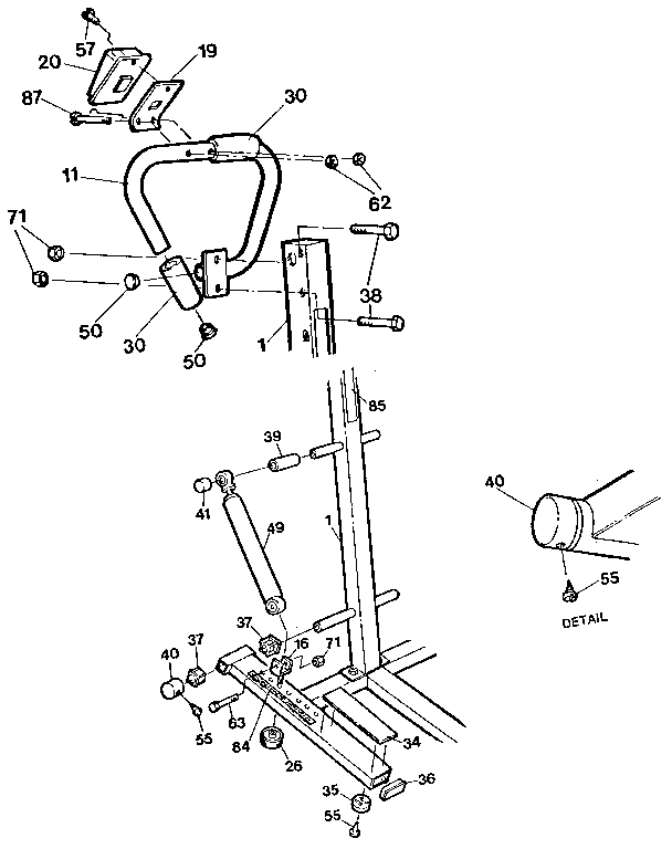Lifestyler 15700 stepper assemblies diagram