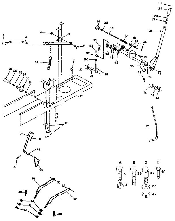 Craftsman 917255541 lift adjustment diagram