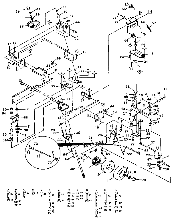 Craftsman 917255933 steering assembly diagram