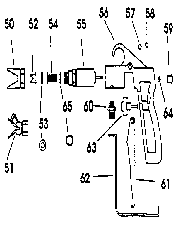 Campbell Hausfeld AL2305 spray gun diagram