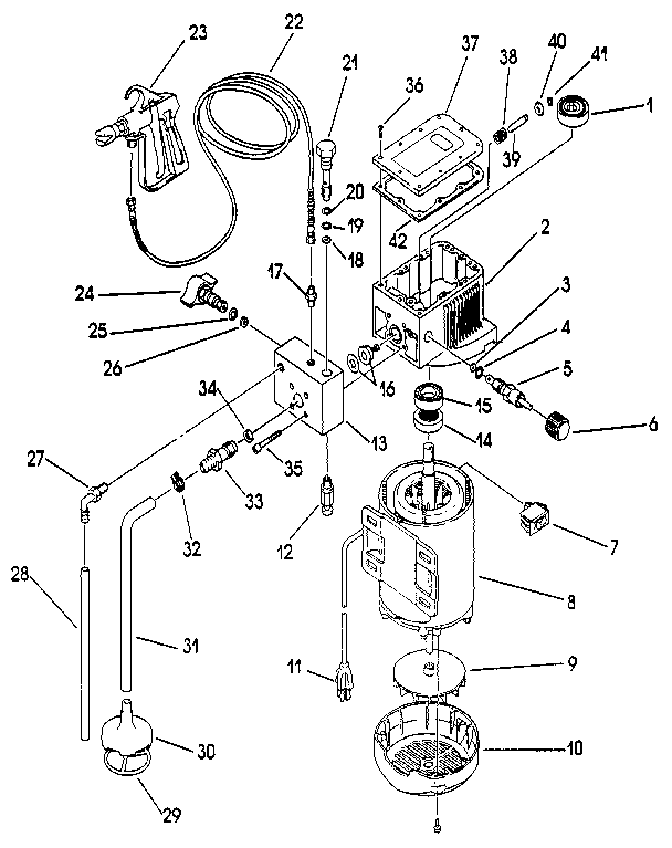 Campbell Hausfeld AL2305 motor assembly diagram