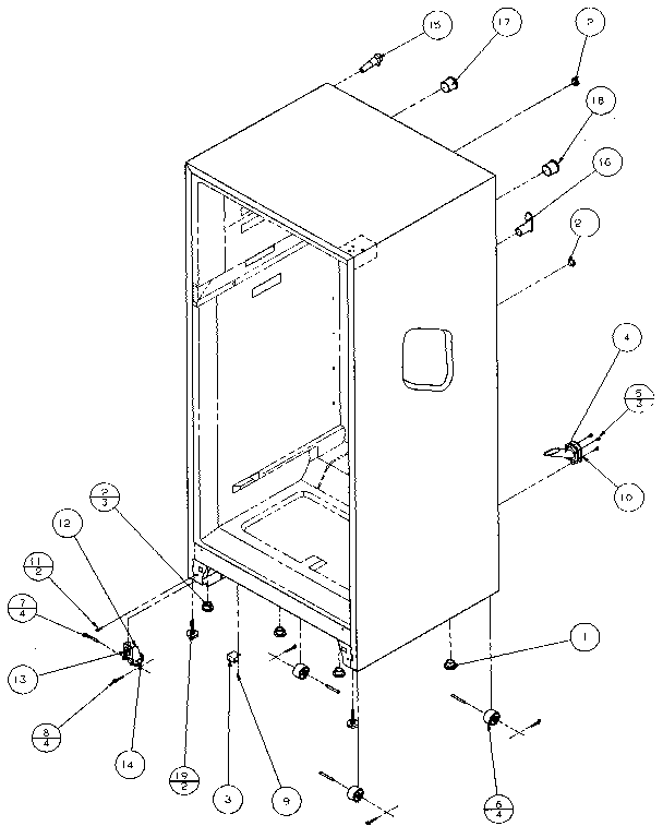 Amana 85161-P1117111W cabinet parts diagram