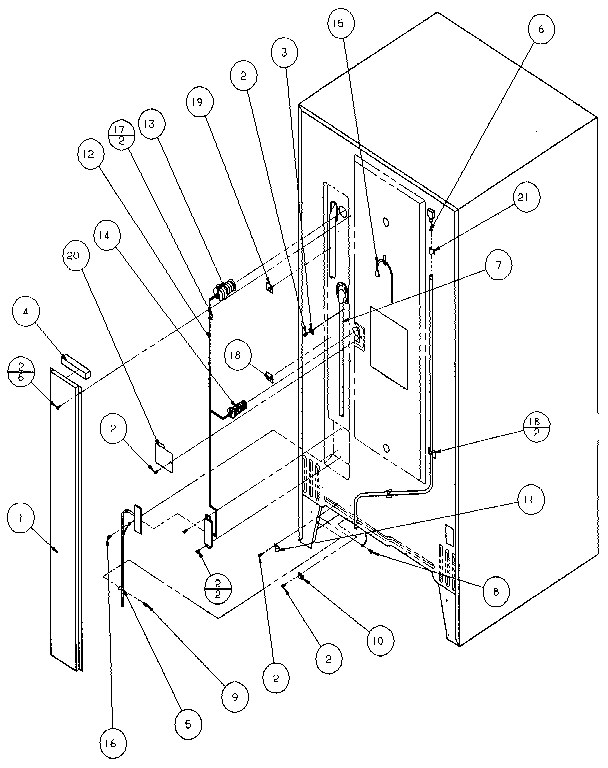 Amana 85161-P1117111W cabinet diagram