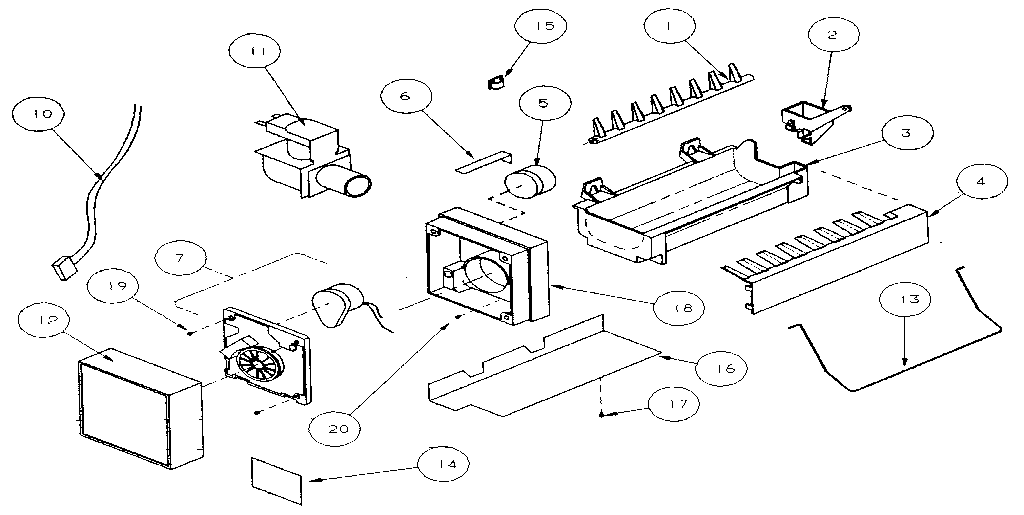 Amana 85161-P1117111W icemaker diagram