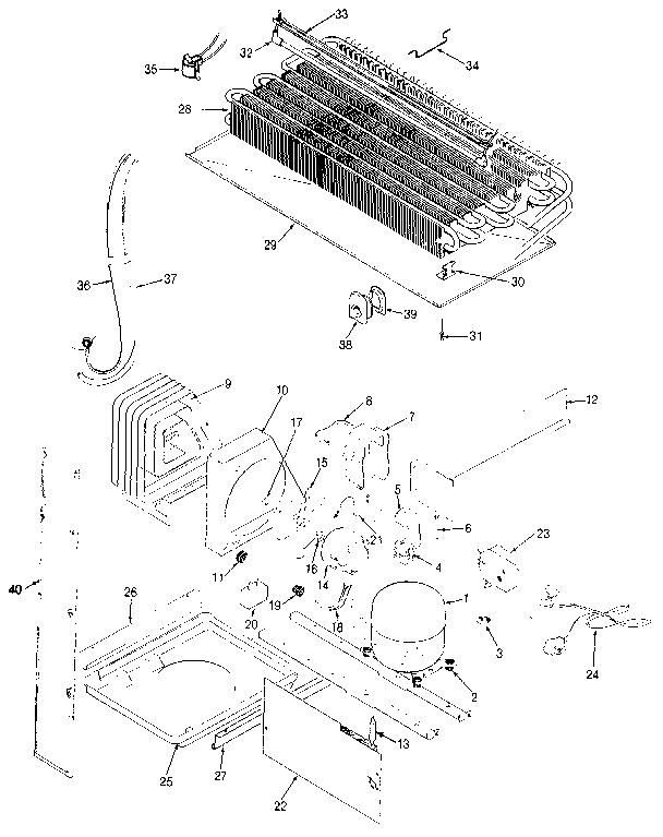 Jenn-Air JRT196B/MBJ55B unit compartment & system diagram