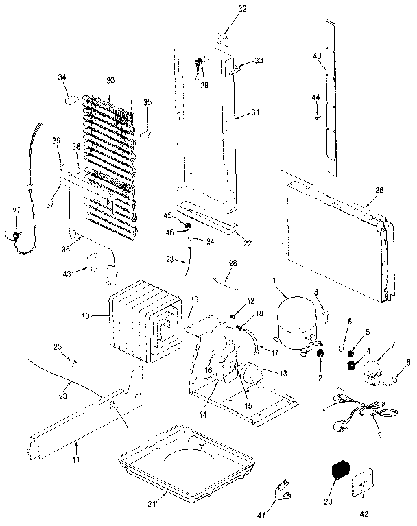 Jenn-Air JRSD246B/MBQ82A unit compartment & system diagram