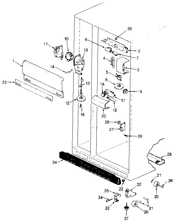 Jenn-Air JRSD246B/MBQ82A fresh food compartment diagram