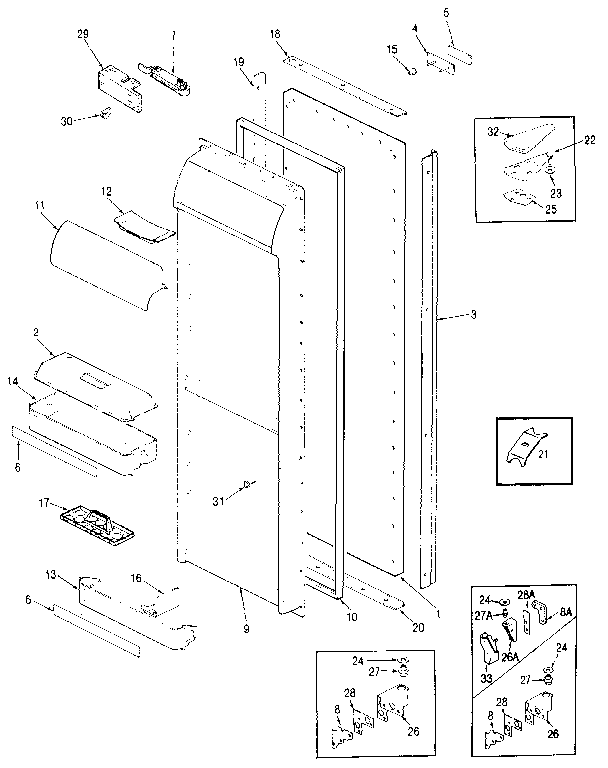 Jenn-Air JRSD246B/MBQ82A fresh food door diagram