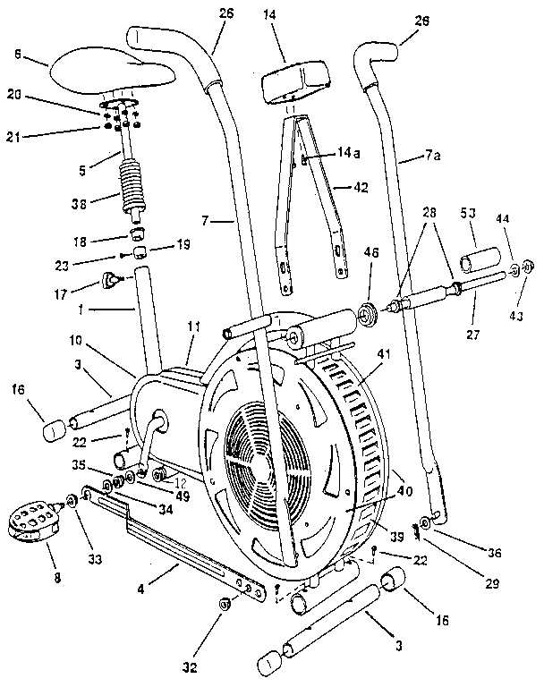 Roadmaster 9844SR unit parts diagram