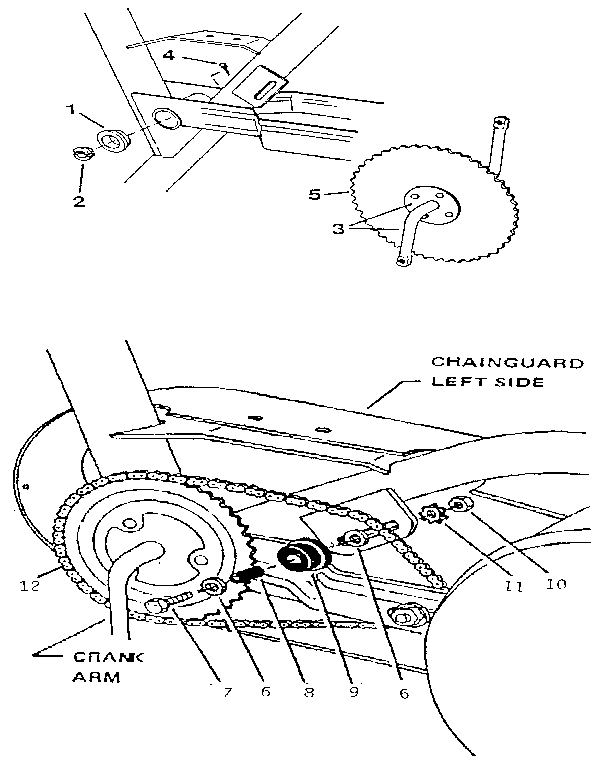 Roadmaster 9844SR crank and plate assembly diagram